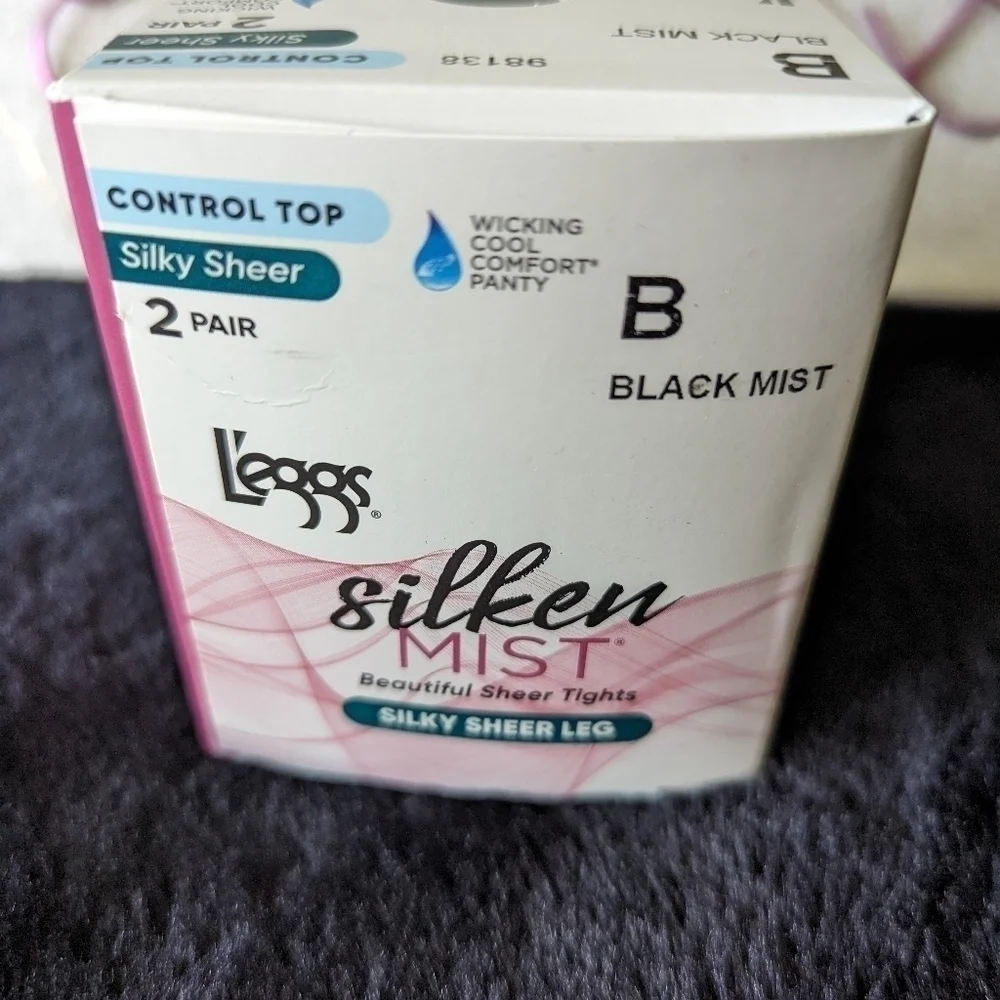 Black Nylon Tights B Silky Sheer